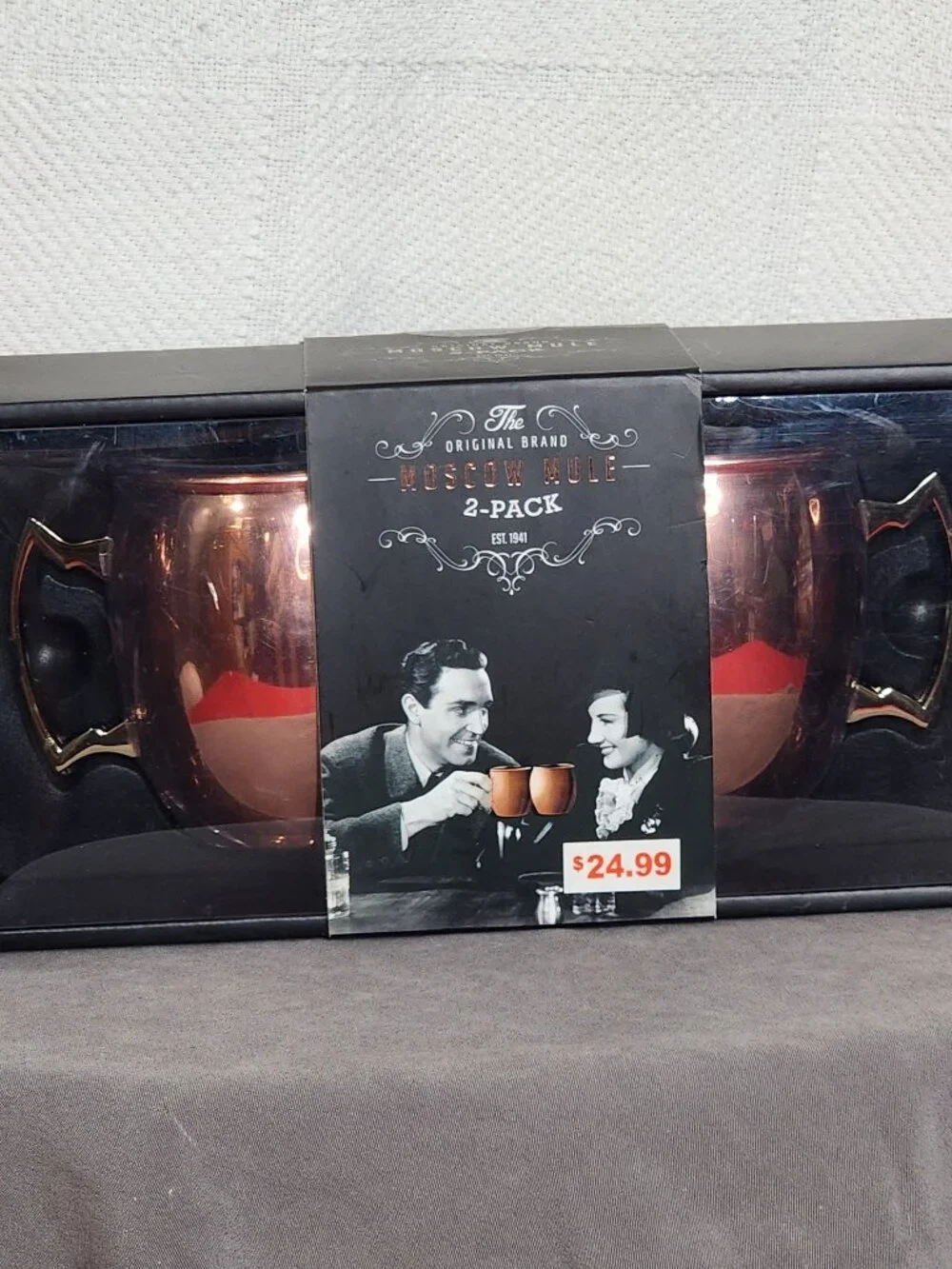 Silver One Intl. The Original Brand SS Food Safe 19oz Moscow Mule Drink Mugs 2pk